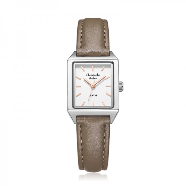 Christophe Arden CA 1004 Silver White Brown Leather Lady LHLSSSLBO